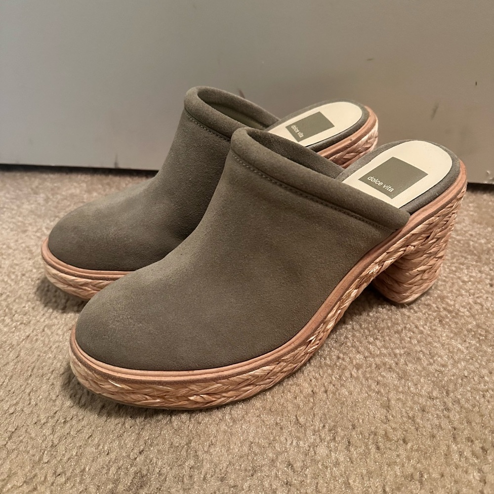 Dolce Vita Olive Green Mules